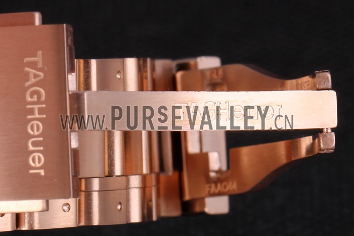 Tag Heuer Carrera Rose Gold Bracelet White Dial 801442