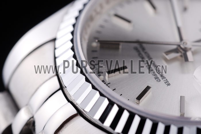 Rolex Datejust Silver Dial Ribbed Bezel 7457