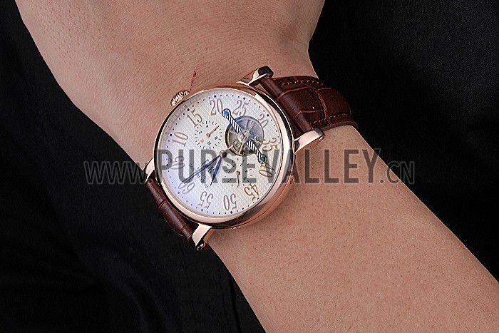 Patek Philippe Grand Complications Gold Case White Dial Arabic Numerals Brown Leather Bracelet 622255