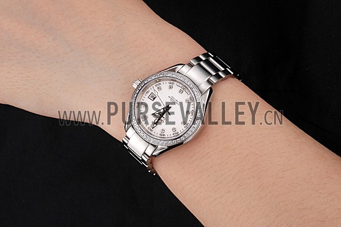 Omega Seamaster Aqua Terra White Dial Diamond Case Stainless Steel Bracelet 622448