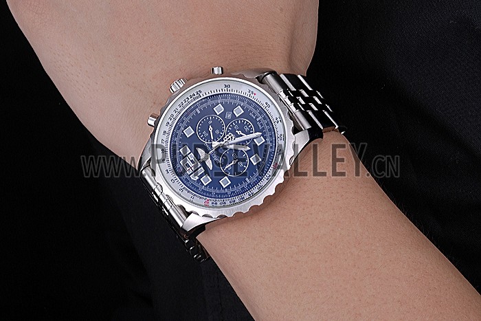 Breitling Professional Chronospace Black Dial Stainless Steel Bracelet 622505