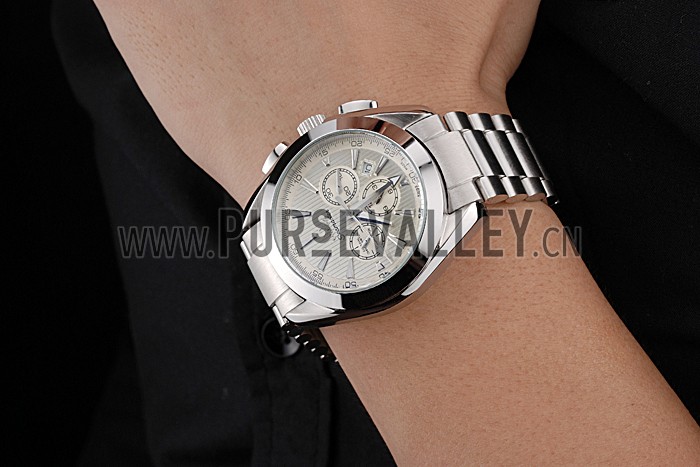 Omega Seamaster Aqua Terra Chronograph Ivory Dial Stainless Steel Bracelet 622526