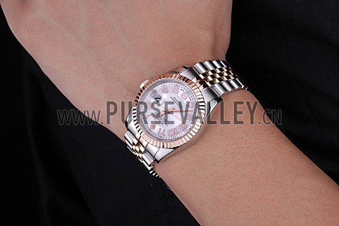 Rolex DateJust White Dial Stainless Steel and Gold Bracelet 622544