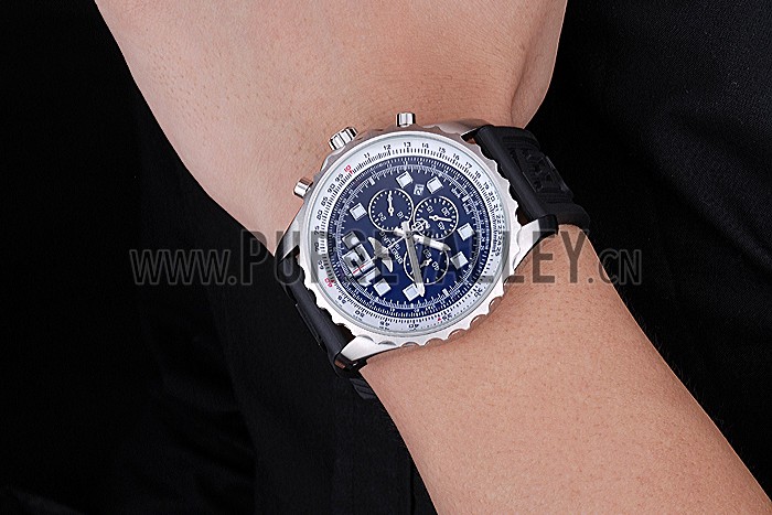 Breitling Professional Chronospace Black Dial Rubber Bracelet 622504