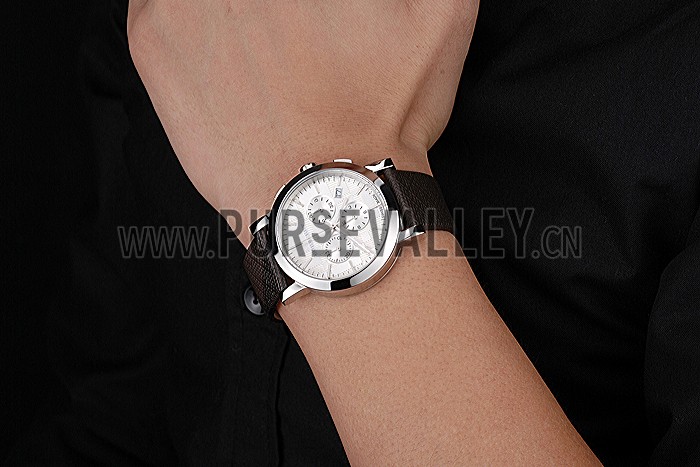 Burberry The City Classic Chronograph Silver Dial Smoked Trench Bracelet 622572