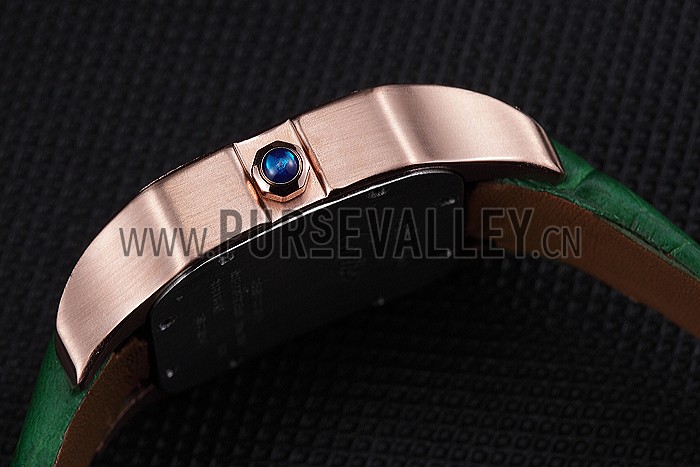 Cartier Santos 100 Diamond Rose Gold Bezel 621912