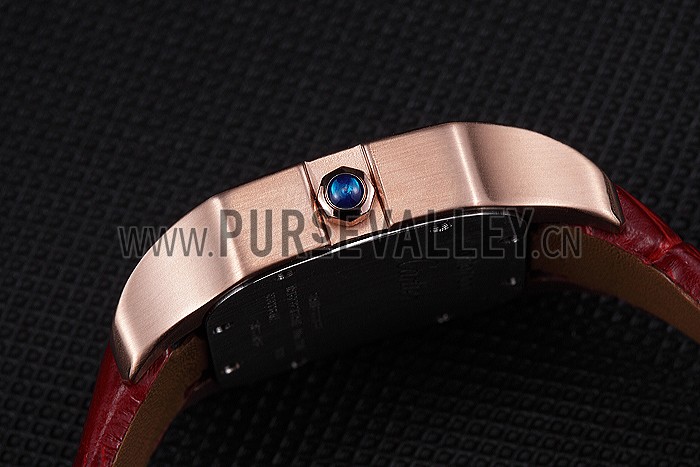 Cartier Santos 100 Polished Rose Gold Bezel 621919