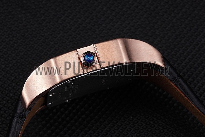Cartier Santos 100 Polished Rose Gold Bezel 621920