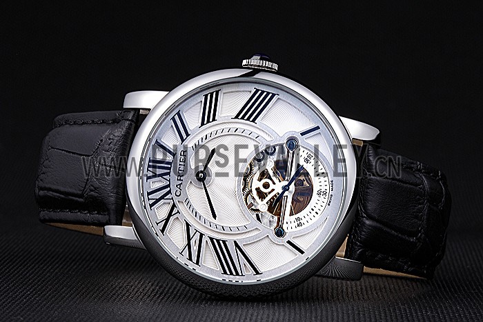 Cartier Rotonde Flying Tourbillon White Dial 621939