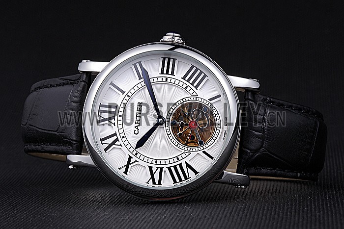 Cartier Rotonde Flying Tourbillon White Dial 621956