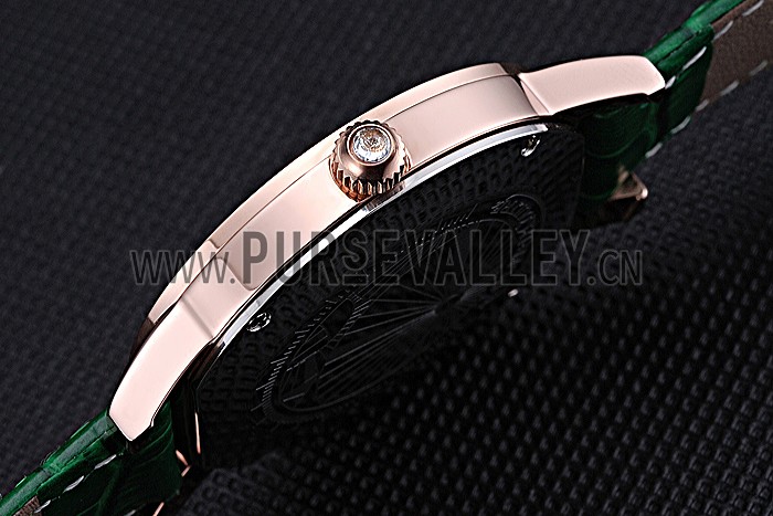 Jaeger LeCoultre Rendez-Vous White Dial Green Leather Strap 622085