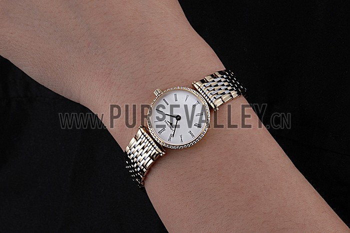 Longines La Grande Classique Two Tone Band White Dial Diamond Bezel Femme 622104