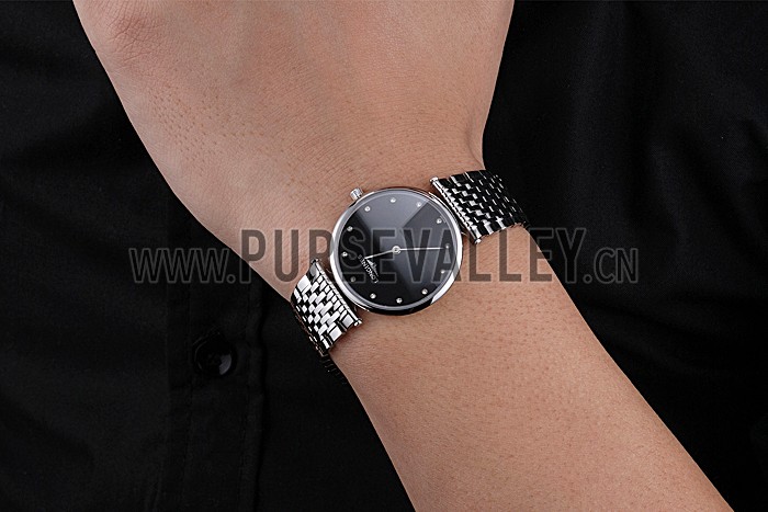 Longines La Grande Classique Stainless Steel Black Dial Diamond Markers Homme 622111