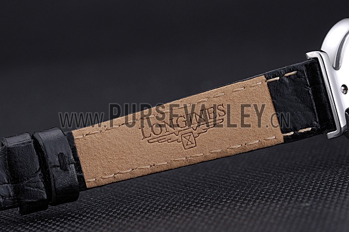 Longines La Grande Classique White Dial Black Leather Band Femme 622128