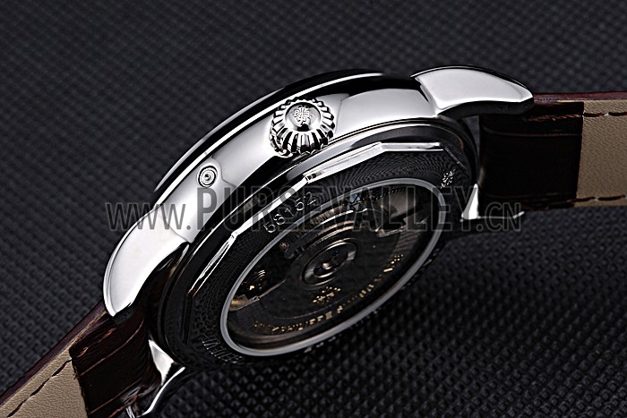 Patek Philippe Geneve Grand Complications White Dial Stainless Steel Bezel Brown Leather Band 622151