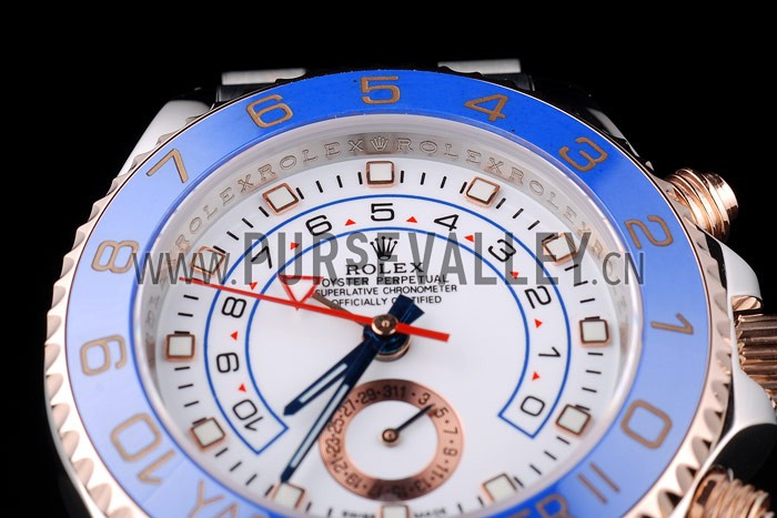 Rolex Yachtmaster Blue Ceramic Bezel White Dial Tachymeter