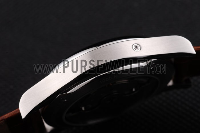 Jaeger Le Coultre Master Control Tourbillon White Dial Brown Leather Strap