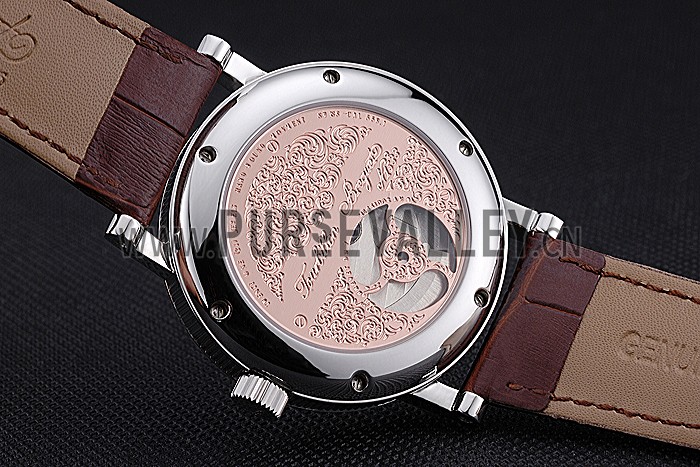 Breguet Classique Grande Complication Tourbillon Silver Case White Dial Brown Leather Strap 622210