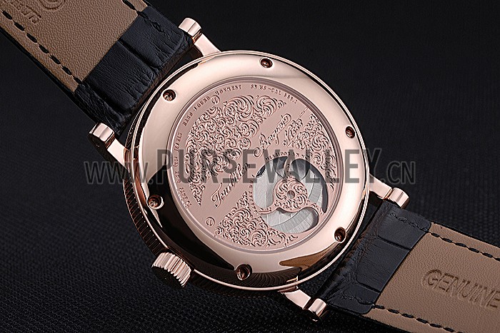 Breguet Classique Grande Complication Tourbillon Gold Case Black Dial Black Leather Strap 622211