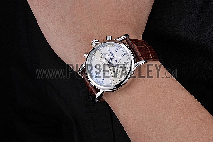 Patek Philippe Grand Complications Perpetual Calendar Stainless Steel Case White Dial Silver Chronograph 622264