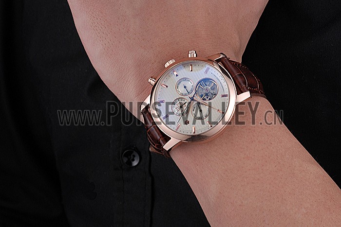 Vacheron Constantin Patrimony Traditionnelle Gold Case Brown Leather Strap 622303