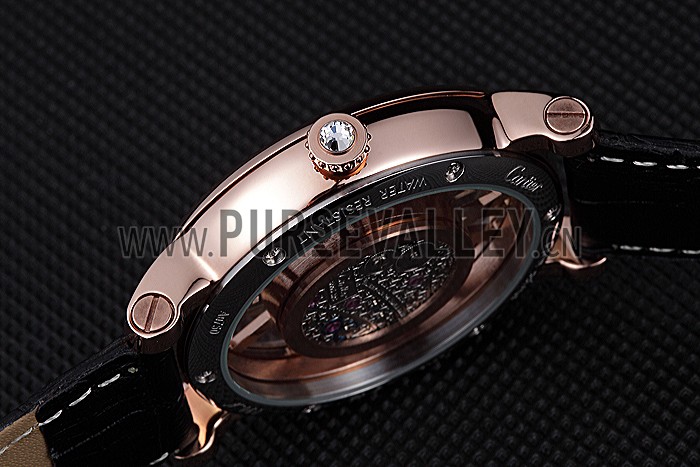 Cartier Rotonde Skeleton Flying Tourbillon Black 621966