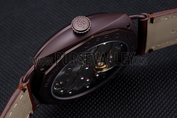 Panerai Luminor Marina Militare Purple Stainless Steel Bezel Brown Bracelet 622321