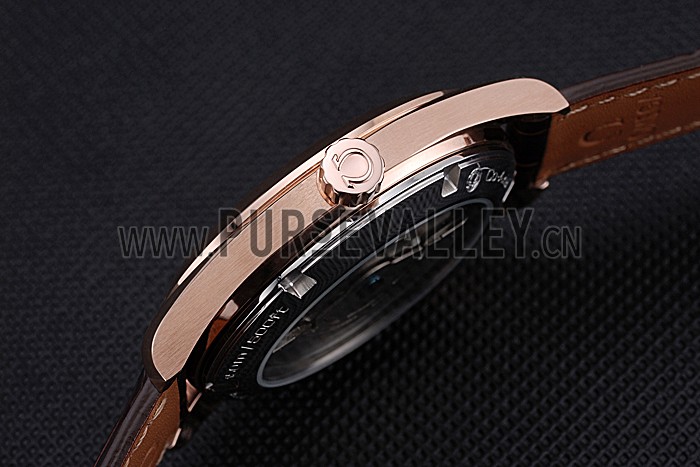 Omega Seamaster Planet Ocean GMT White Dial Rose Gold Case Brown Leather Band 622400