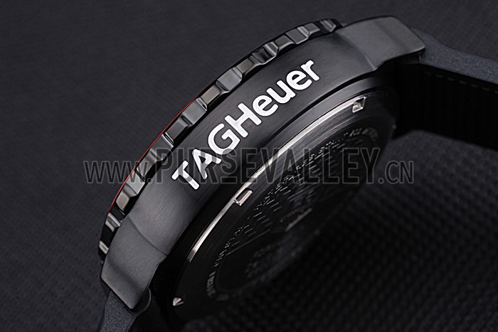 Tag Heuer Formula 1 Chronograph Black Dial Red Bezel Red Numerals 622407