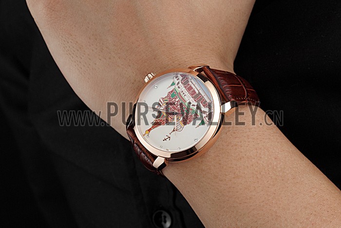 Ulysse Nardin Kremlin Set Gold Case Brown Leather Strap 622424