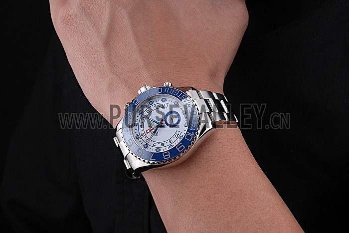 Rolex Yacht Master II White Dial Blue Bezel Stainless Steel Bracelet 622269