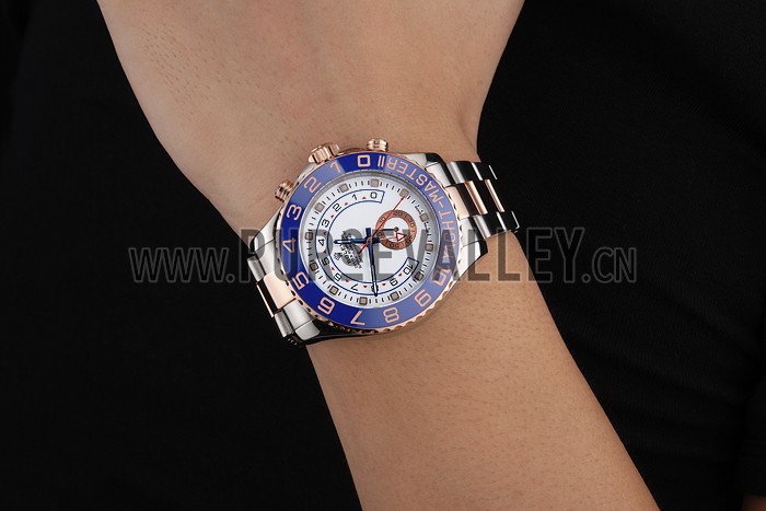 Rolex Yacht-Master II White Dial Blue Bezel Stainless Steel and Rose Gold Bracelet 622270