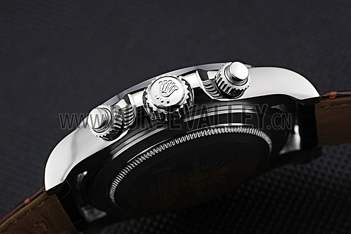 Rolex Cosmograph Daytona Stainless Steel Case Grey Racing Dial Leather Bracelet 622632