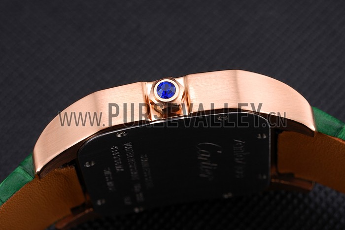 Cartier Santos 100 Diamond Rose Gold Bezel 621933