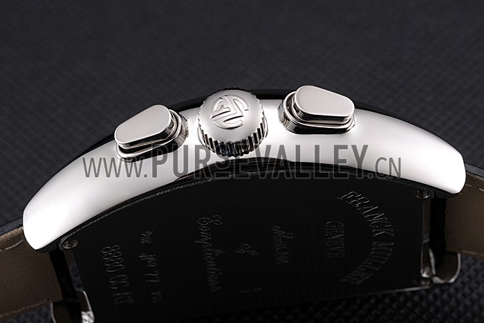 Franck Muller Casablanca Black Croco Leather Strap Tourbillon 80282