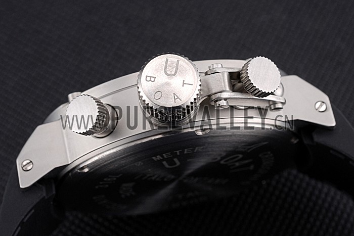 U-Boat Italo Fontana White Dial Stainless Steel Case Black Leather Bracelet 622715
