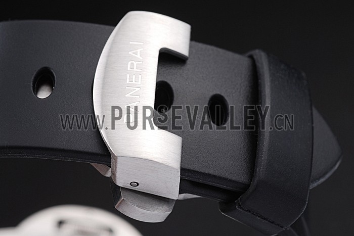 Panerai Luminor Brushed Stainless Steel Case Black Dial Black Rubber Strap 98164