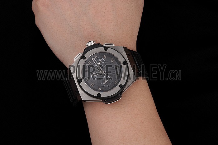 Swiss Hublot King Power Stainless Steel with Rubber Band shb11 621404
