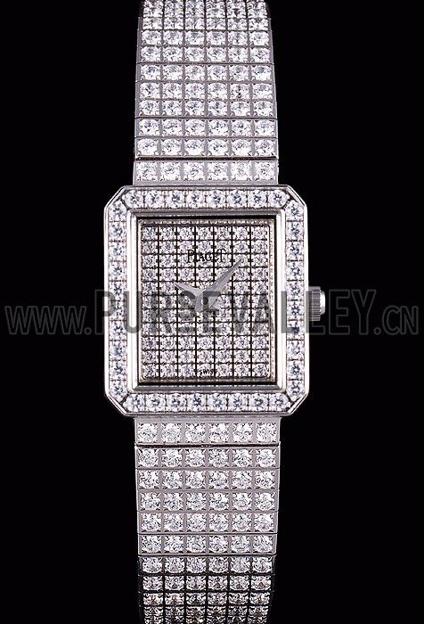 Piaget Swiss Limelight Diamonds Encrusted Stainless Steel Watch 80294