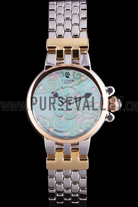 Tudor Clair de Rose White Dial Two Tone Band 621495