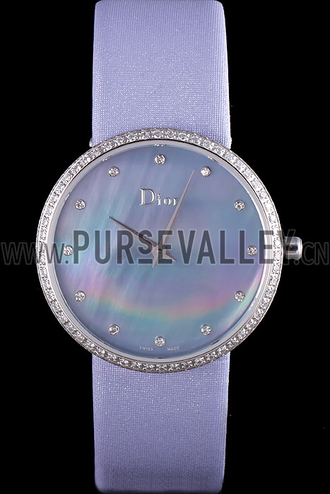 La D de Dior Lavender Rubber Strap with Lavender Dial 621509