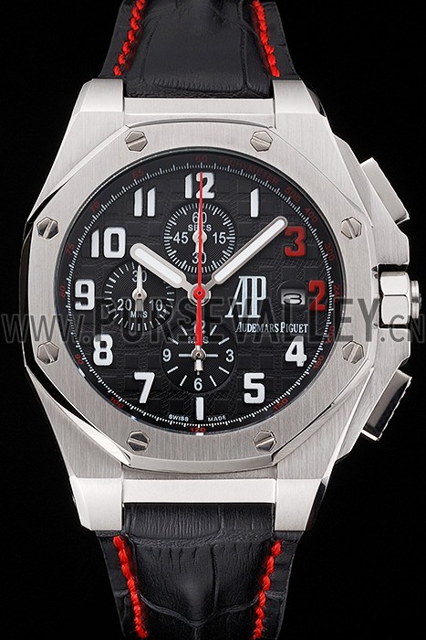 Audemars Piguet Royal Oak Offshore Shaquille O'Neal Black Dial Stainless Steel Case Black Leather Strap