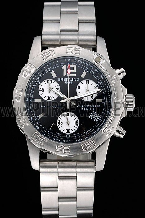 Breitling Colt Chronograph II Black Dial Stainless Steel Bracelet 622427