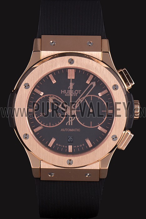 Swiss Hublot Classic Fusion Black Dial Rose Gold shb08 621401