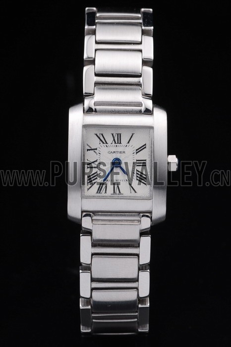 Cartier Tank Francaise 20mm White Dial Stainless Steel Case And Bracelet