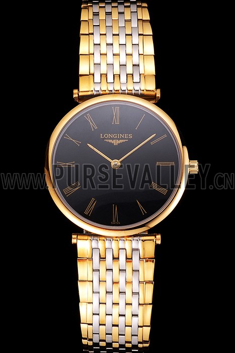 Longines La Grande Classique Two Tone Band Black Dial Homme 622097