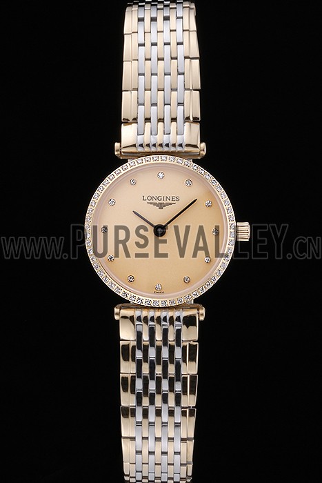 Longines La Grande Classique Champagne Dial Two Tone Bracelet Femme 622137