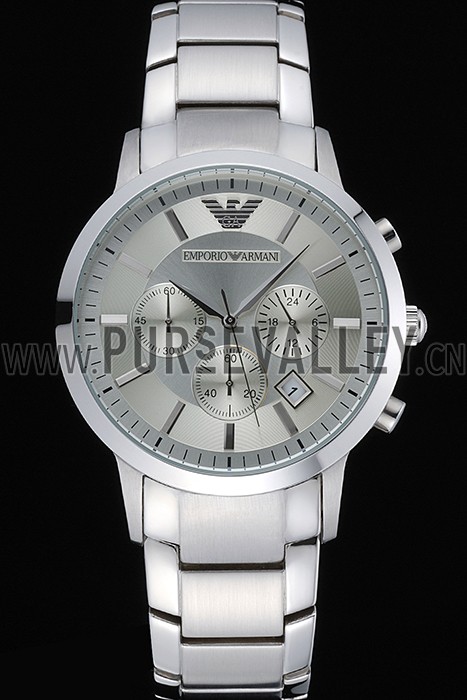 Emporio Armani Classic Chronograph Silver Dial Stainless Steel Bracelet 622344