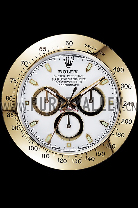 Rolex Daytona Cosmograph Wall Clock Gold-White 621911