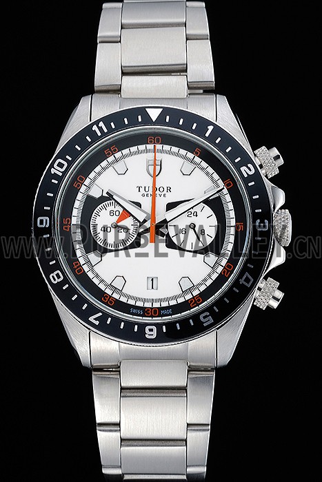 Tudor Heritage Chronograph White Dial Stainless Steel Bracelet 622417